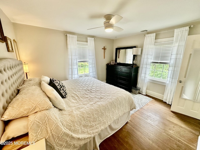 8 Spruce St, Toms River, NJ 08753 - bedroom with wood finished floors, baseboards, and ceiling fan