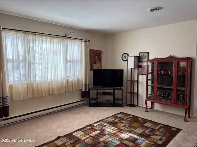 10 Monmouth Ln Unit B, Whiting, NJ 08759 - living room with carpet and a baseboard heating unit