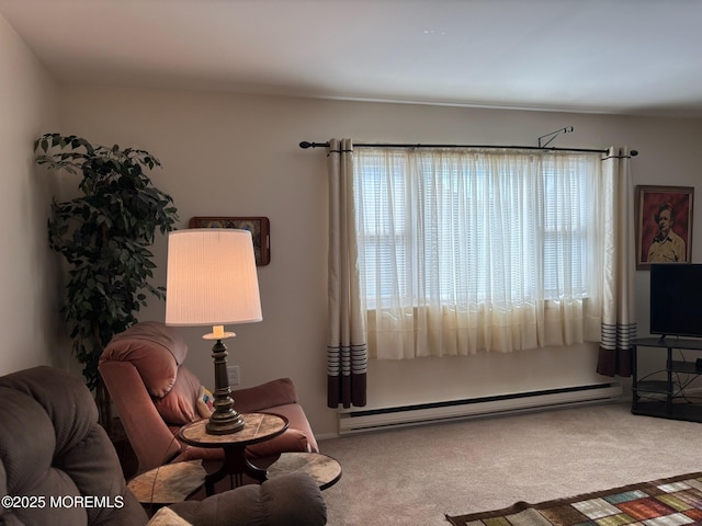 10 Monmouth Ln Unit B, Whiting, NJ 08759 - living area with a baseboard heating unit and carpet floors
