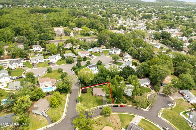 952 Stafford Dr, Toms River, NJ 08753 - aerial perspective of suburban area featuring property parcel outlined