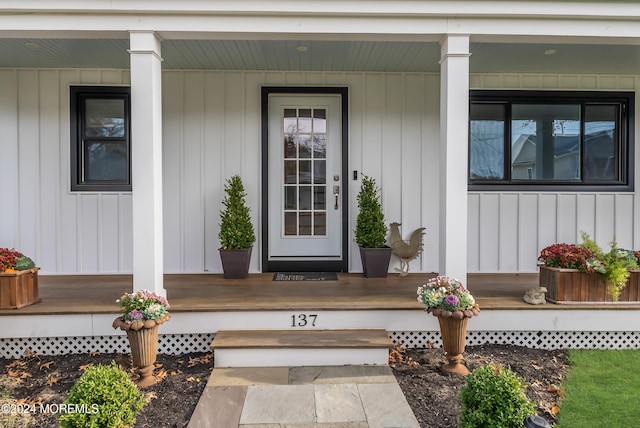 137 Church St, Fair Haven, NJ 07704 - view of exterior entry featuring covered porch