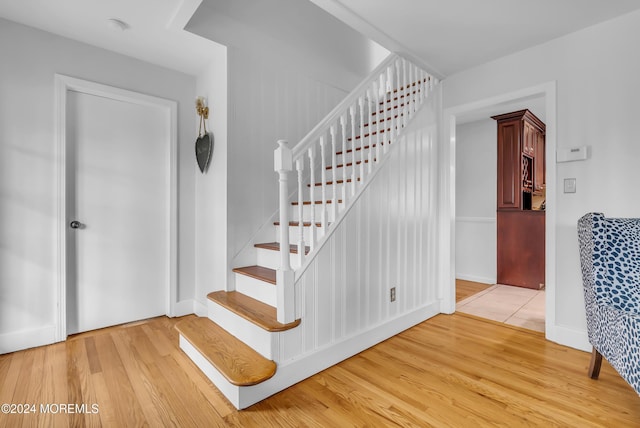 137 Church St, Fair Haven, NJ 07704 - staircase with wood finished floors