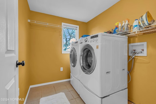 137 Church St, Fair Haven, NJ 07704 - laundry area with washing machine and clothes dryer and light tile patterned floors