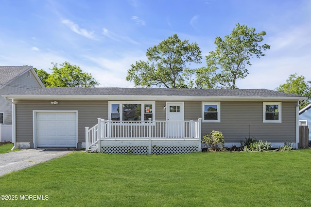 1624 Joffre Rd, Forked River, NJ 08731 - single story home with a garage, a front yard, and asphalt driveway