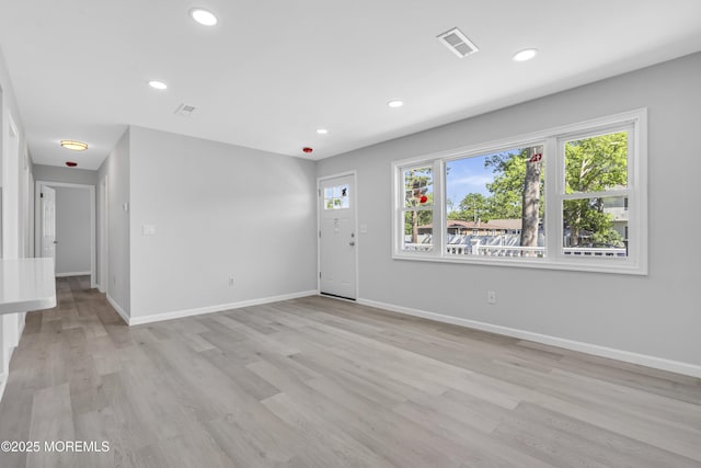 1624 Joffre Rd, Forked River, NJ 08731 - entrance foyer with baseboards, recessed lighting, and light wood-type flooring