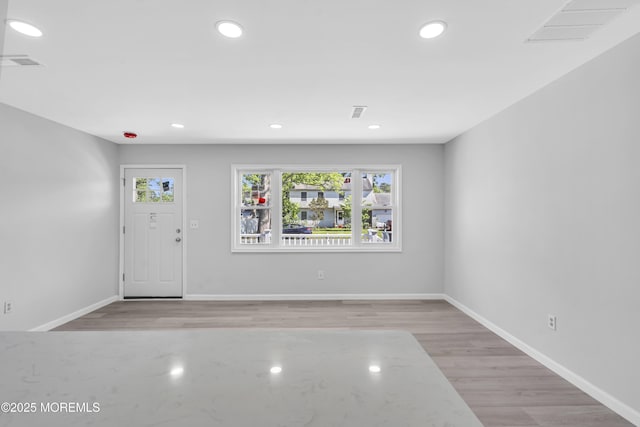 1624 Joffre Rd, Forked River, NJ 08731 - entryway with recessed lighting, wood finished floors, and baseboards