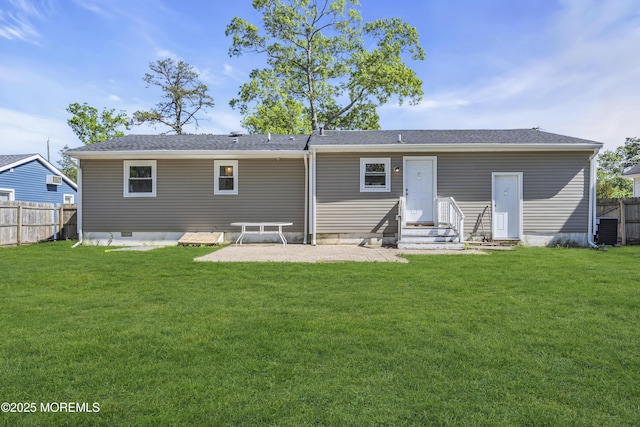1624 Joffre Rd, Forked River, NJ 08731 - back of house with entry steps, a patio area, and central AC