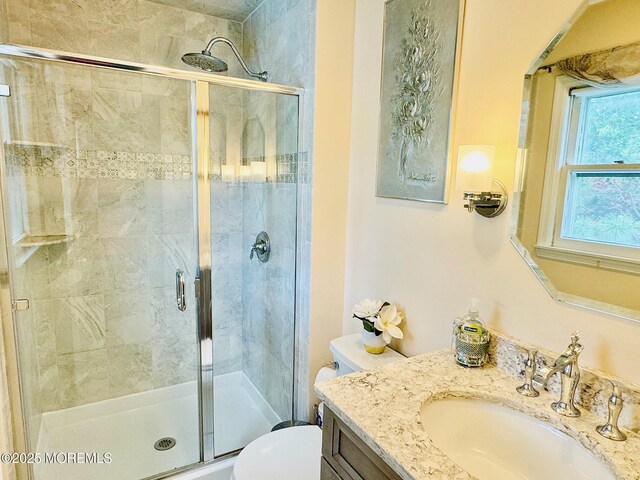7 Rosewood Dr, Milltown, NJ 08850 - full bathroom with vanity, toilet, and a shower stall