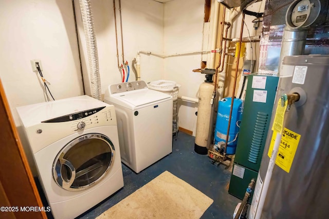 817 Wright Debow Rd, Jackson, NJ 08527 - laundry area featuring washing machine and dryer and water heater