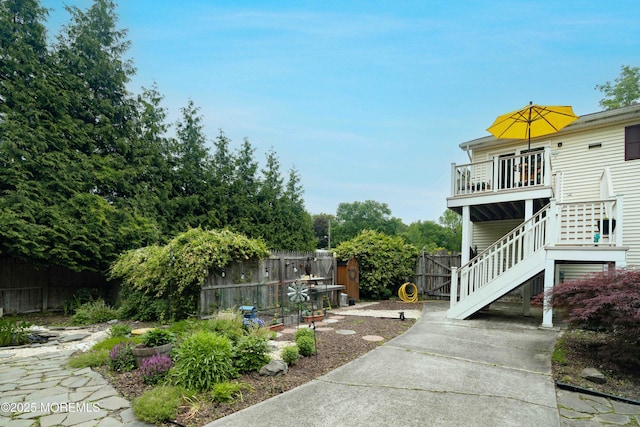 817 Wright Debow Rd, Jackson, NJ 08527 - view of yard featuring stairway, a deck, and driveway