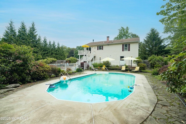817 Wright Debow Rd, Jackson, NJ 08527 - view of swimming pool featuring a patio area and stairway