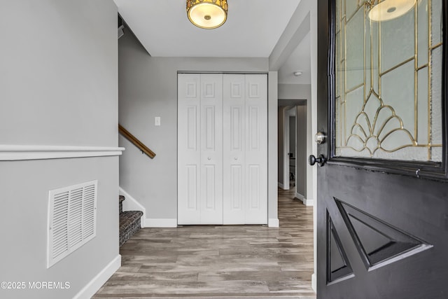 120 Lake Winnepesaukee Dr, Little Egg Harbor, NJ 08087 - entryway with stairway, baseboards, and wood finished floors