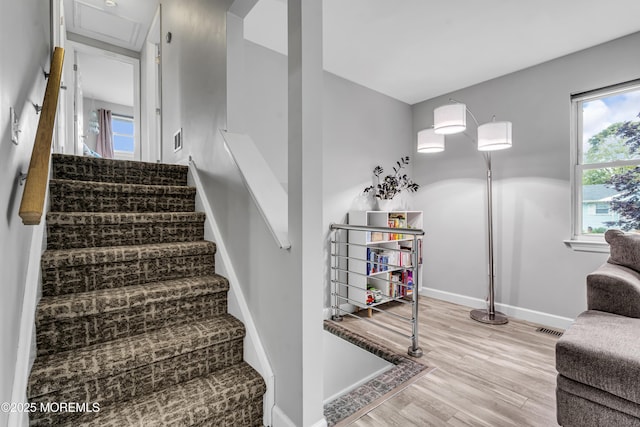 120 Lake Winnepesaukee Dr, Little Egg Harbor, NJ 08087 - stairs featuring wood finished floors and baseboards