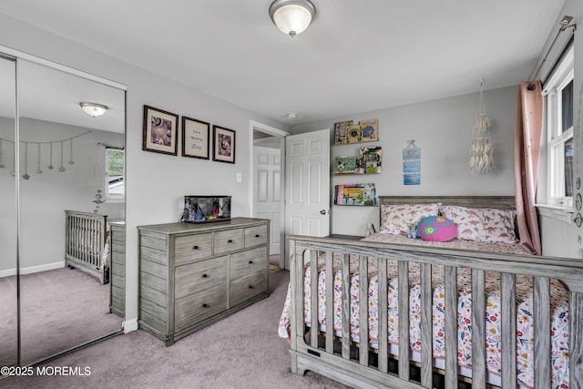 120 Lake Winnepesaukee Dr, Little Egg Harbor, NJ 08087 - bedroom with carpet floors, baseboards, and a closet