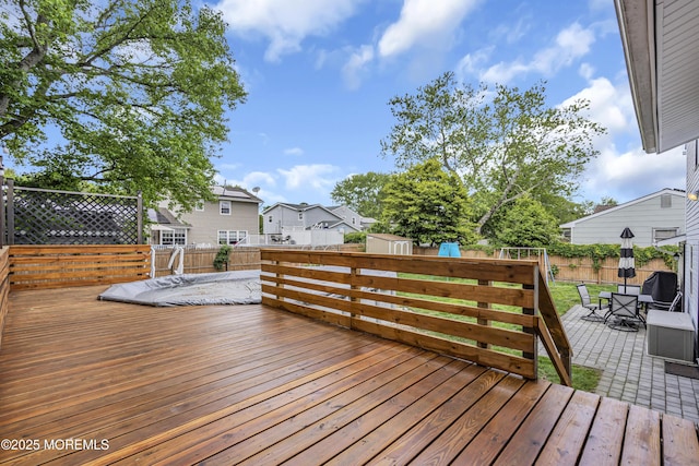 120 Lake Winnepesaukee Dr, Little Egg Harbor, NJ 08087 - wooden deck with a fenced backyard and a residential view