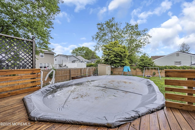 120 Lake Winnepesaukee Dr, Little Egg Harbor, NJ 08087 - deck with a fenced backyard and a residential view