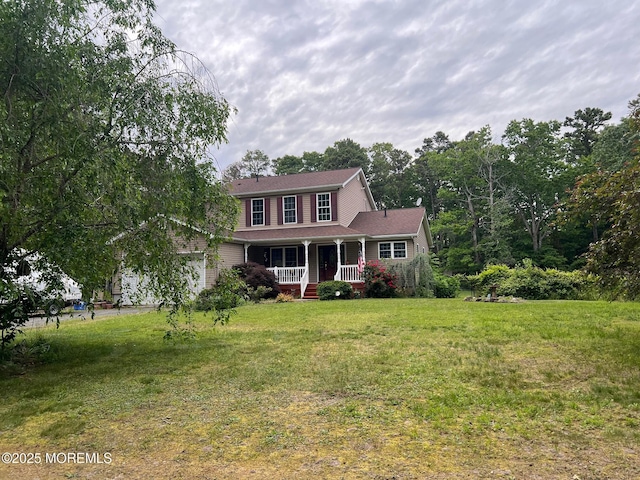 10 Hillside Ave, Tuckerton, NJ 08087 - colonial-style house with a porch and a front lawn