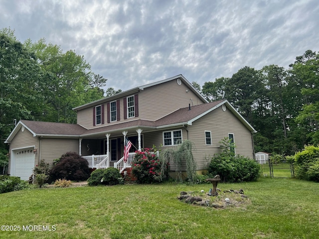 10 Hillside Ave, Tuckerton, NJ 08087 - view of front facade featuring a porch and a garage