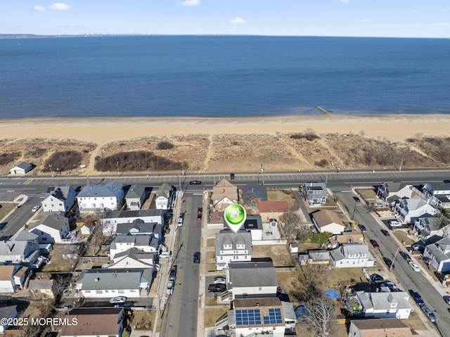 8 Oceanview Ave, Keansburg, NJ 07734 - aerial overview of property's location with nearby suburban area and extended coastline