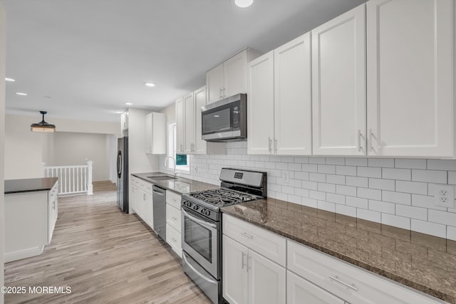 352 Leesville Rd, Jackson, NJ 08527 - kitchen with stainless steel appliances, white cabinetry, and recessed lighting