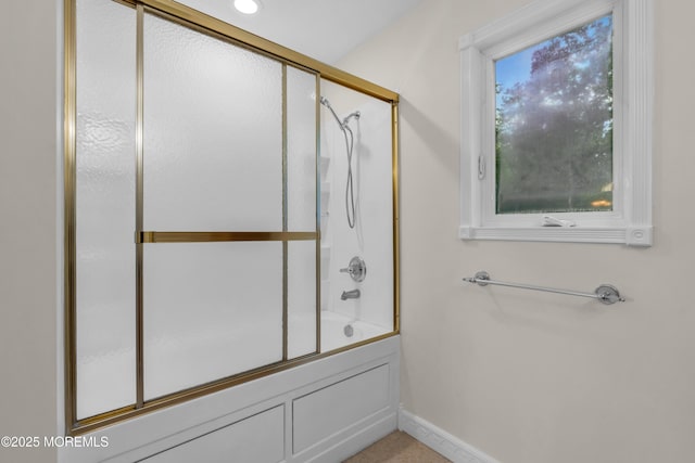 352 Leesville Rd, Jackson, NJ 08527 - bathroom featuring combined bath / shower with glass door and baseboards