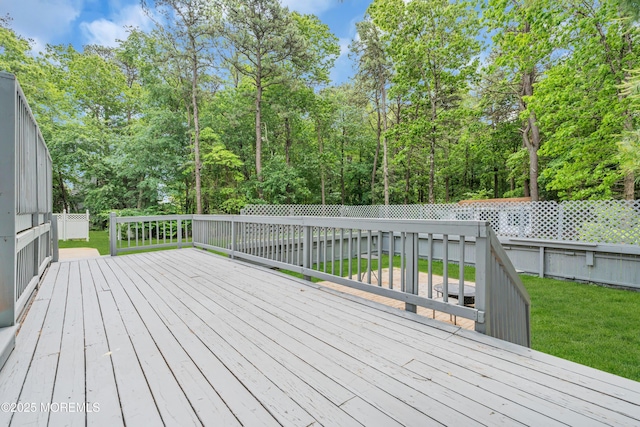 352 Leesville Rd, Jackson, NJ 08527 - wooden terrace featuring view of wooded area
