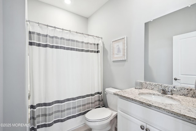 21 Gulfstream Rd, New Egypt, NJ 08533 - bathroom with vanity, toilet, and a shower with shower curtain