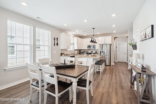 21 Gulfstream Rd, New Egypt, NJ 08533 - dining space with plenty of natural light, wood finished floors, recessed lighting, and baseboards