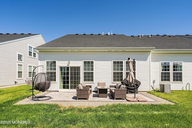 21 Gulfstream Rd, New Egypt, NJ 08533 - back of house with a lawn, a patio, an outdoor hangout area, and central air condition unit