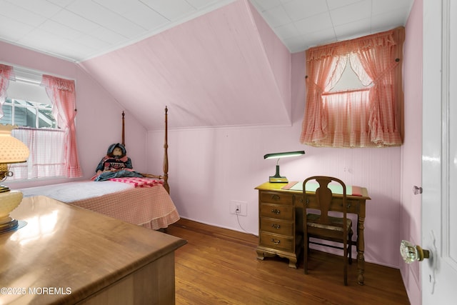 30 Balloch Pl, Red Bank, NJ 07701 - bedroom featuring wood finished floors and lofted ceiling