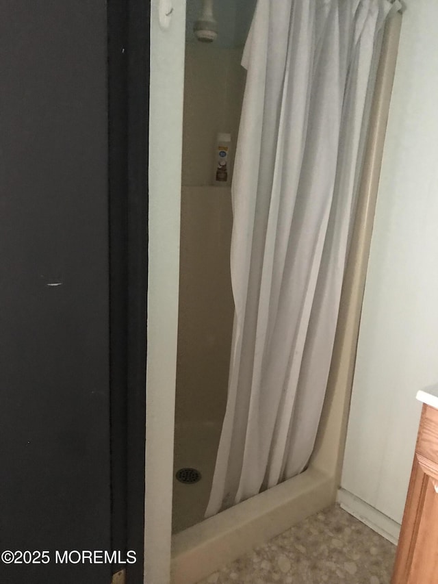 289 Port Monmouth Rd, North Middletown, NJ 07748 - full bathroom featuring a stall shower and vanity