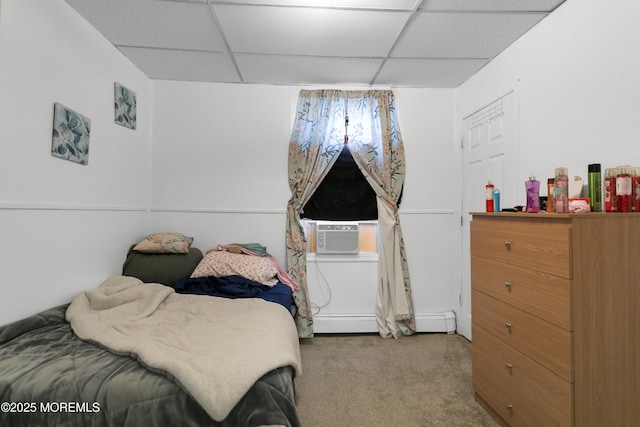 289 Port Monmouth Rd, North Middletown, NJ 07748 - bedroom featuring a paneled ceiling, carpet flooring, and cooling unit