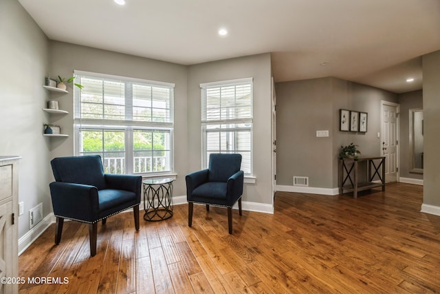 40 Dickerson Ln, Old Bridge, NJ 08857 - sitting room featuring wood-type flooring, recessed lighting, and baseboards