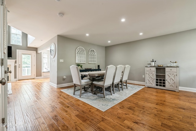 40 Dickerson Ln, Old Bridge, NJ 08857 - dining space featuring wood finished floors, baseboards, and recessed lighting
