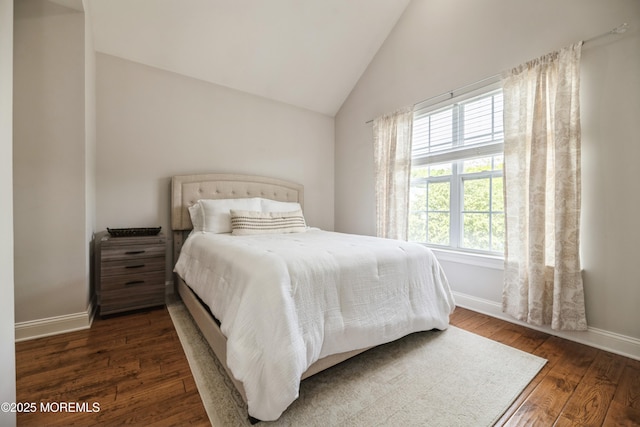 40 Dickerson Ln, Old Bridge, NJ 08857 - bedroom with wood finished floors, lofted ceiling, and baseboards