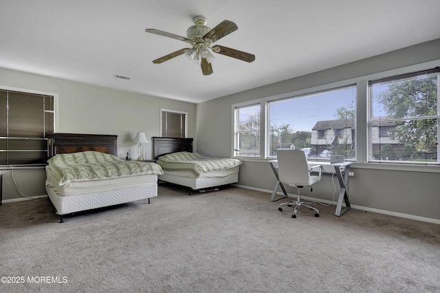 1299 E County Line Rd, Lakewood, NJ 08701 - carpeted bedroom featuring baseboards and a ceiling fan