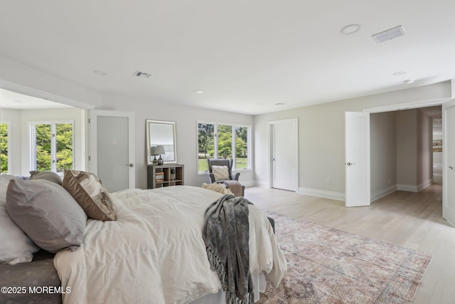 8 Olden Ct, Colts Neck, NJ 07722 - bedroom with light wood-style floors and recessed lighting