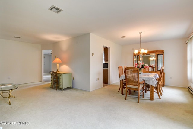 2 Thames Pl, Brick, NJ 08723 - dining room featuring carpet and a chandelier