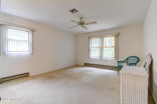 2 Thames Pl, Brick, NJ 08723 - unfurnished room with baseboard heating, plenty of natural light, and a ceiling fan