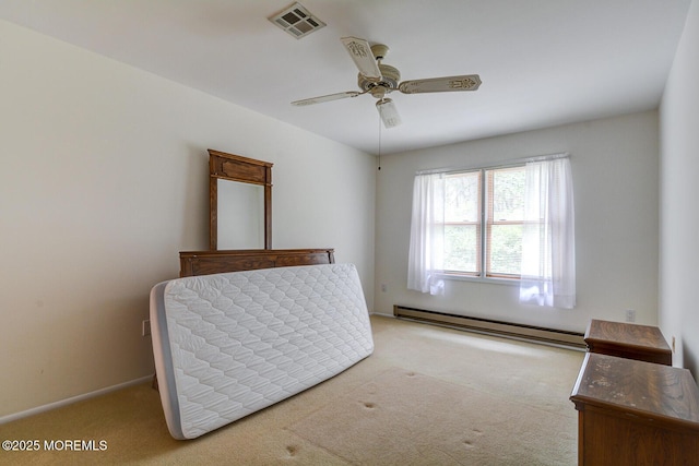 2 Thames Pl, Brick, NJ 08723 - bedroom with baseboard heating, carpet, ceiling fan, and baseboards