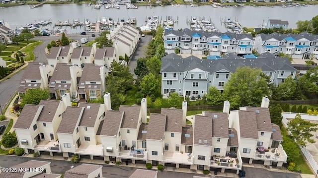 580 Patten Ave # 53, Long Branch, NJ 07740 - aerial perspective of suburban area featuring a nearby body of water and numerous boat docks