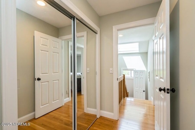 580 Patten Ave # 53, Long Branch, NJ 07740 - corridor featuring light wood-style floors, baseboards, and recessed lighting