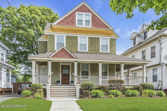 511 4th Ave, Asbury Park, NJ 07712 - victorian-style house featuring covered porch and a front yard