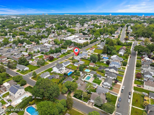 24 Heidl Ave, West Long Branch, NJ 07764 - aerial view of property's location featuring nearby suburban area and a pool