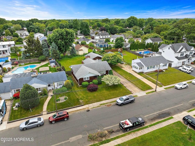 24 Heidl Ave, West Long Branch, NJ 07764 - aerial perspective of suburban area with a pool