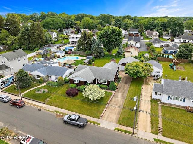 24 Heidl Ave, West Long Branch, NJ 07764 - aerial view of residential area with a pool area