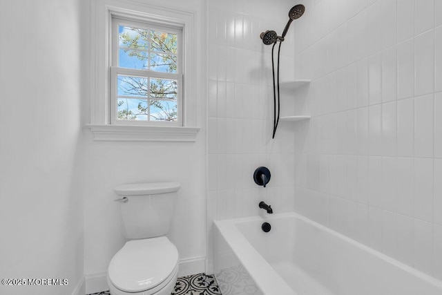 27 Main St, Port Monmouth, NJ 07758 - full bathroom featuring toilet, shower / bathtub combination, and baseboards