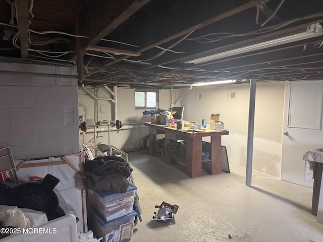 279 Washington St, Keyport, NJ 07735 - below grade area featuring a workshop area