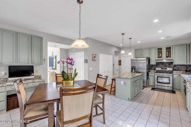 1771 Calico Ln, Toms River, NJ 08753 - dining area with light tile patterned floors and recessed lighting