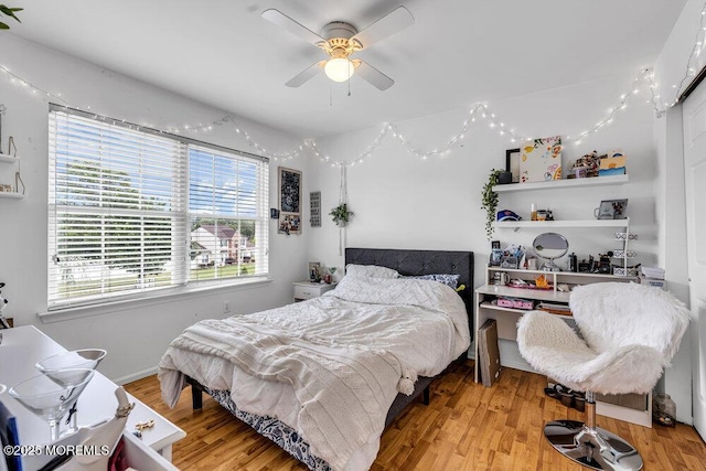1771 Calico Ln, Toms River, NJ 08753 - bedroom featuring light wood-style flooring, a ceiling fan, and baseboards